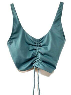 PINK Victoria's Secret Relay Ruched Plunge Sports Bra